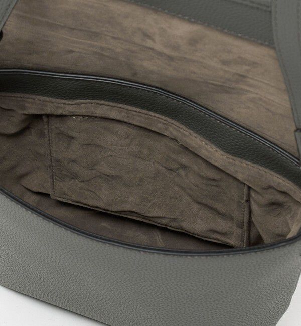 UNITED ARROWS green label relaxing「シボ レザーライク フラップ ショルダーバッグ」|ショルダー・メッセンジャー|