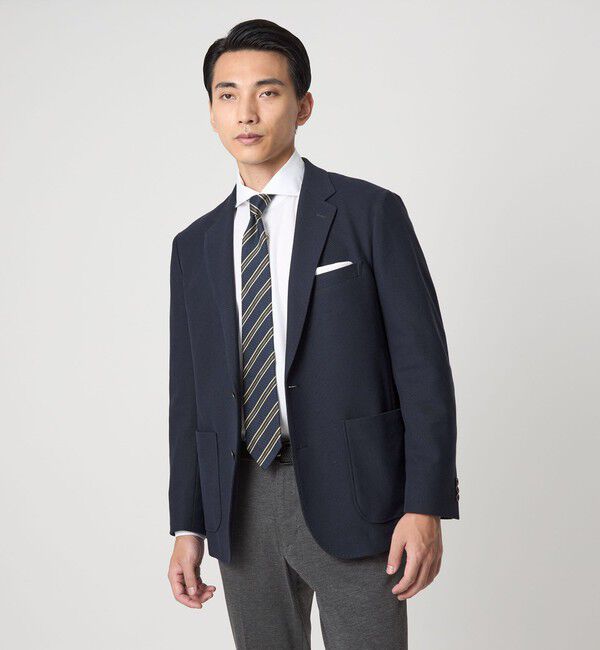 UNITED ARROWS green label relaxing「ECOPET(R) ハニカムジャージ 2B ジャケット -ウォッシャブル-」|テーラードジャケット|