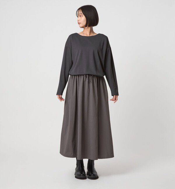 UNITED ARROWS green label relaxing「カット コンビ タフタ フレア ワンピース」|ワンピース|