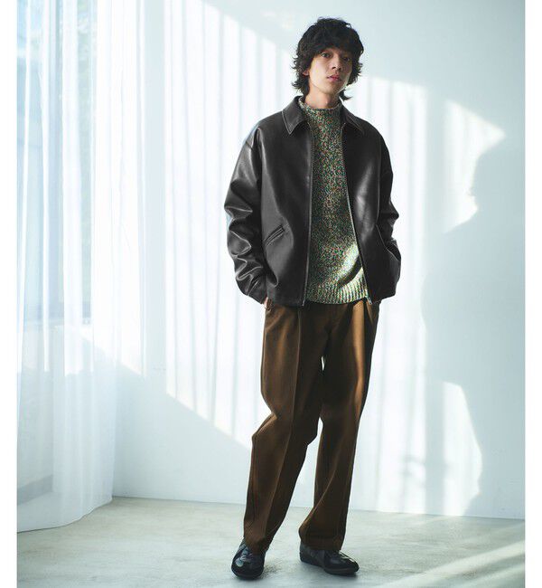 UNITED ARROWS green label relaxing「コットン チノ 1プリーツ W4 ワイドパンツ」|チノ|