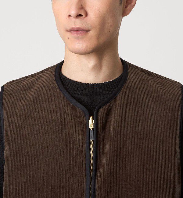 UNITED ARROWS green label relaxing「【別注】＜Barbour＞リバーシブル フェイクファー コーデュロイ ベスト」|その他|