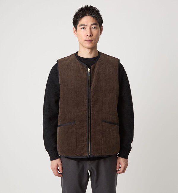 UNITED ARROWS green label relaxing「【別注】＜Barbour＞リバーシブル フェイクファー コーデュロイ ベスト」|その他|
