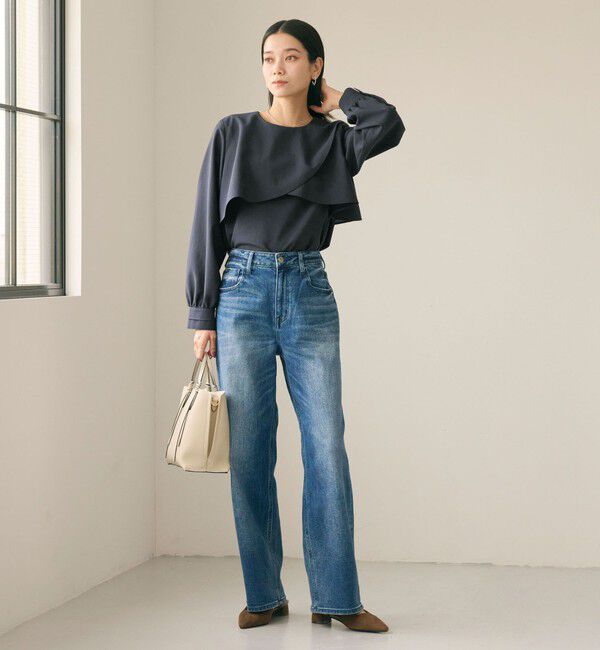 UNITED ARROWS green label relaxing「ケープ ロングスリーブ ブラウス」|シャツ・ブラウス|