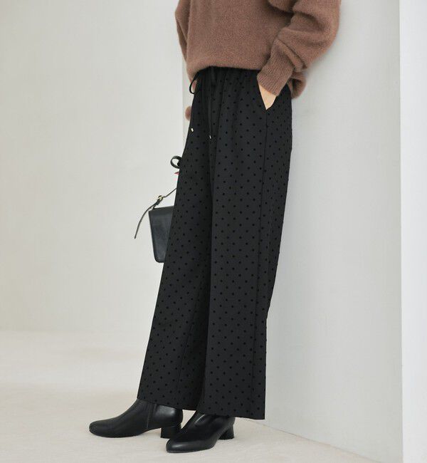 UNITED ARROWS green label relaxing「【結論シリーズ】ニーハイフレアパンツ ウラキモウ ドット［size SHORT/TALLあり］」|その他|