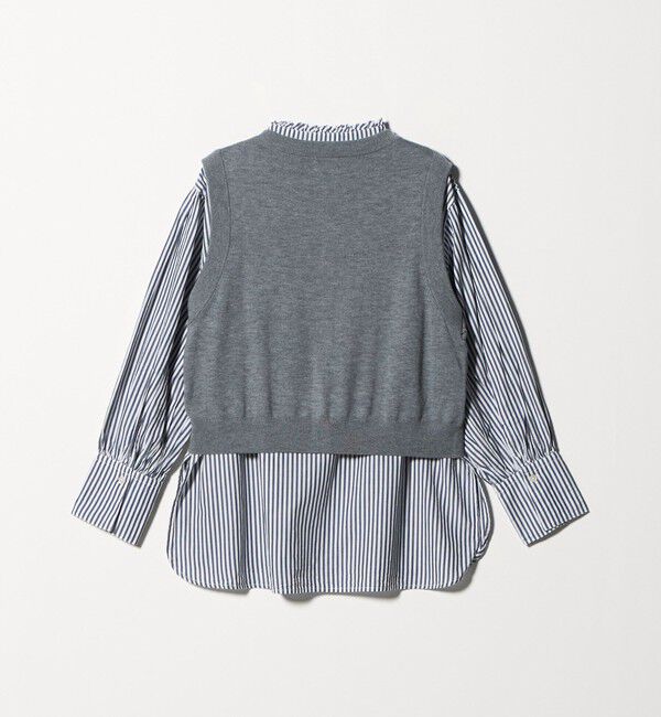 UNITED ARROWS green label relaxing「ニットベスト&times;フリルネック ブラウス」|シャツ・ブラウス|