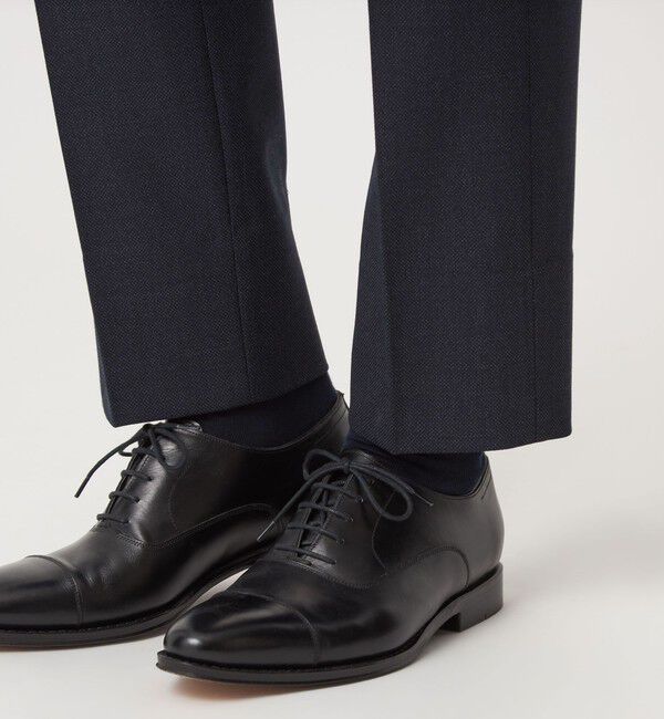 UNITED ARROWS green label relaxing「A+ TWPU バーズアイ スリム アジャスター スラックス -ウォッシャブル・ストレッチ-」|スラックス|