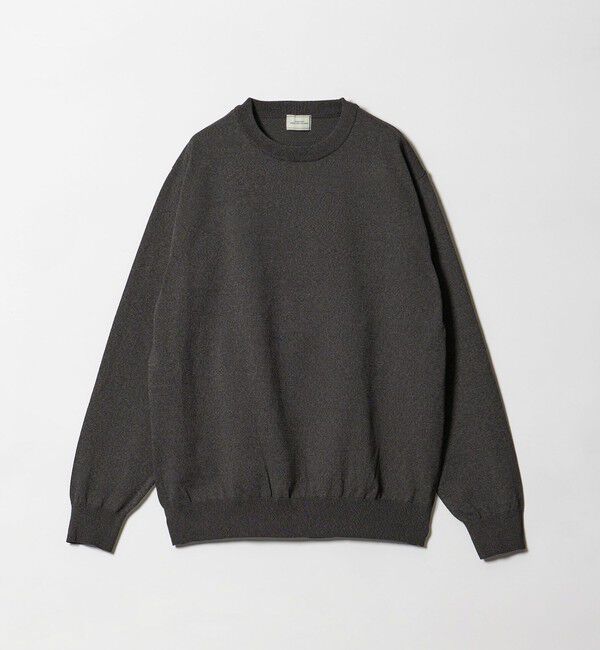 UNITED ARROWS green label relaxing「A+ MOULINE ポリエステル クルーネック ニット -ウォッシャブル-」|ニット・セーター|