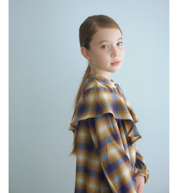 UNITED ARROWS green label relaxing「オンブレチェック ワンピース  / キッズ  100cm-160cm」|ワンピース|