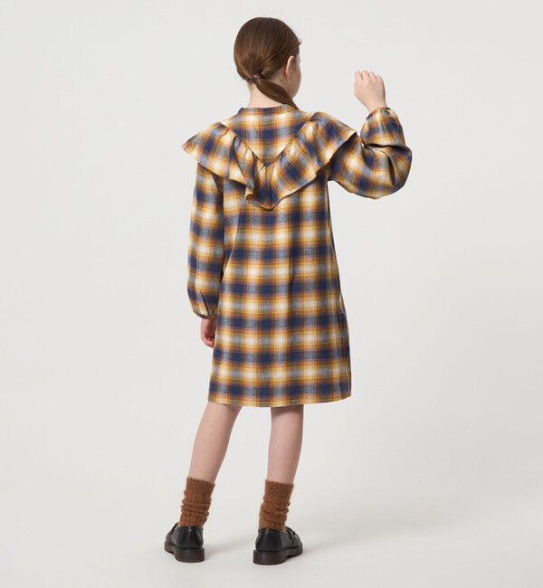 UNITED ARROWS green label relaxing「オンブレチェック ワンピース  / キッズ  100cm-160cm」|ワンピース|