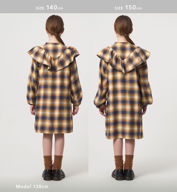 UNITED ARROWS green label relaxing「オンブレチェック ワンピース  / キッズ  100cm-160cm」|ワンピース|