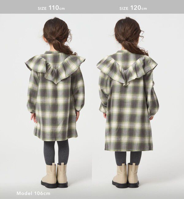 UNITED ARROWS green label relaxing「オンブレチェック ワンピース  / キッズ  100cm-160cm」|ワンピース|