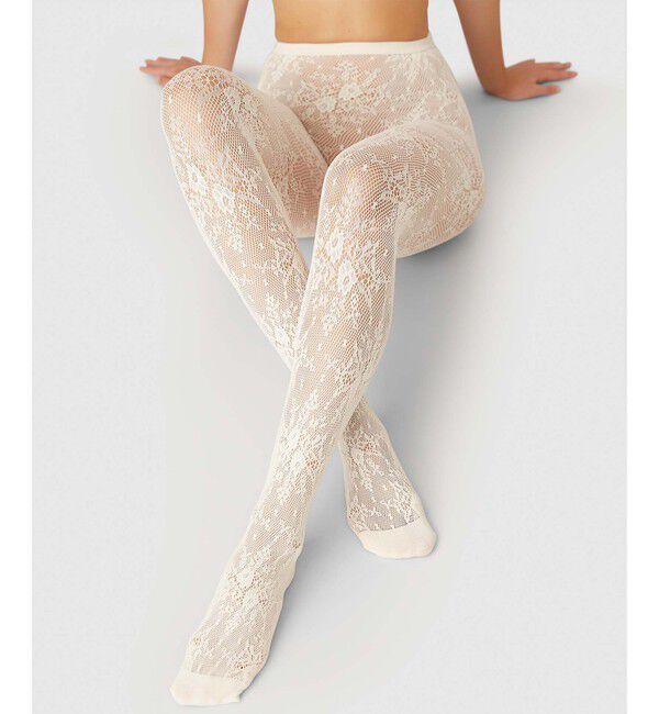 EMMEL REFINES「＜SWEDISH STOCKINGS＞Rosa レース タイツ＜ Select by EMMEL REFINES ＞」|タイツ・ストッキング|OFF WHITE