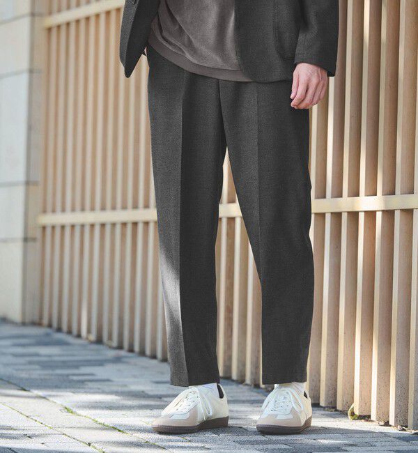 UNITED ARROWS green label relaxing「ウォッシャブル フラノ ツイル ワイド ユーティリティパンツ W2 -ストレッチ-」|その他|DK.GRAY