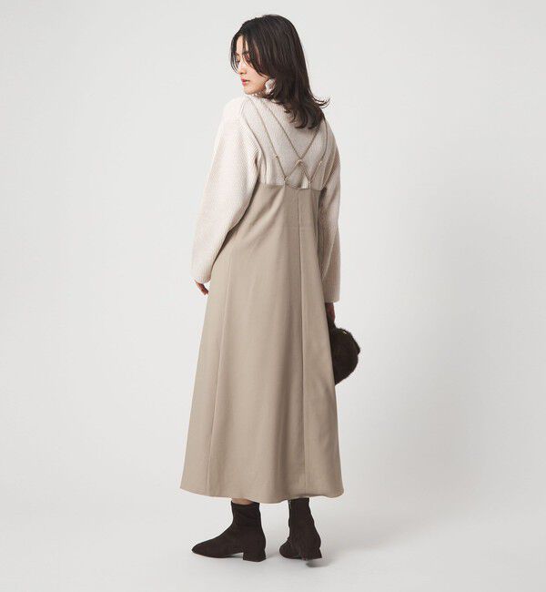 UNITED ARROWS green label relaxing「タートルネック ニット &times; キャミソールワンピース セット」|ワンピース|