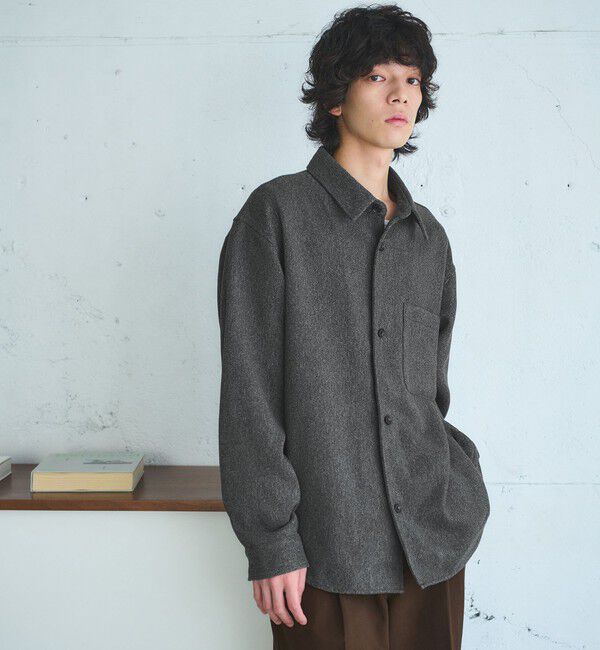 UNITED ARROWS green label relaxing「ツイードライク CPO ジャケット」|シャツ・ブラウス|DK.GRAY