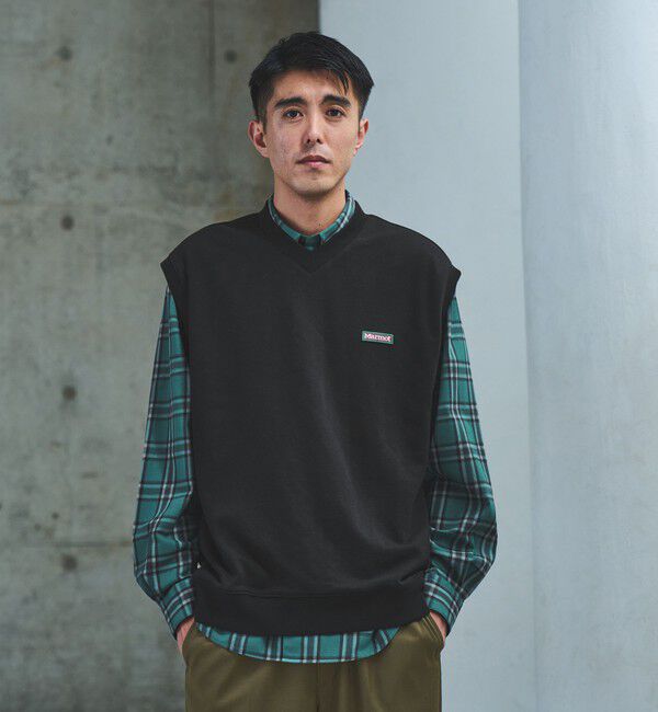 UNITED ARROWS green label relaxing「【別注】＜Marmot＞GLR スタビリティ スウェット ベスト」|ベスト・ジレ|BLACK