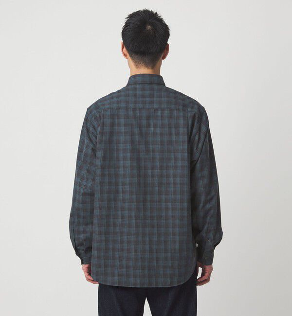 UNITED ARROWS green label relaxing「TRフラノ パターン ジャストルーズ レギュラーカラー シャツ」|シャツ・ブラウス|