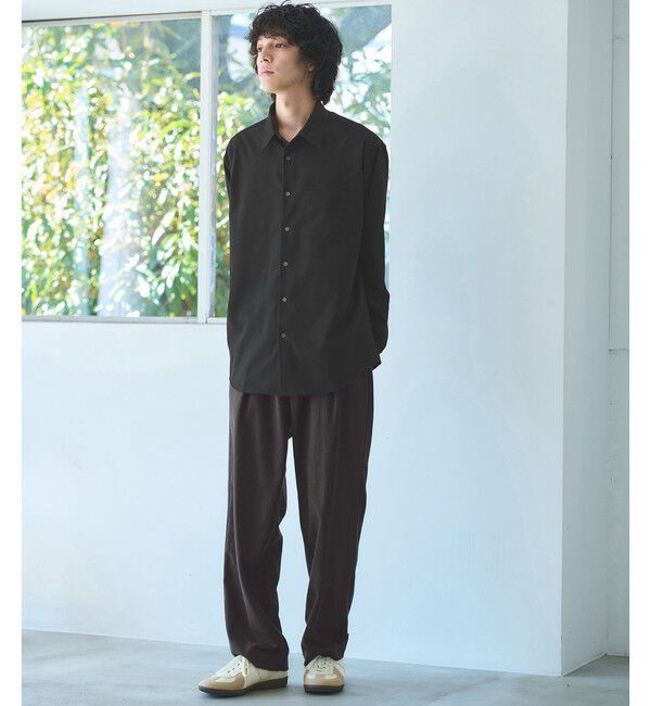 UNITED ARROWS green label relaxing「TRフラノ ジャストルーズ レギュラーカラー シャツ -ストレッチ-」|シャツ・ブラウス|