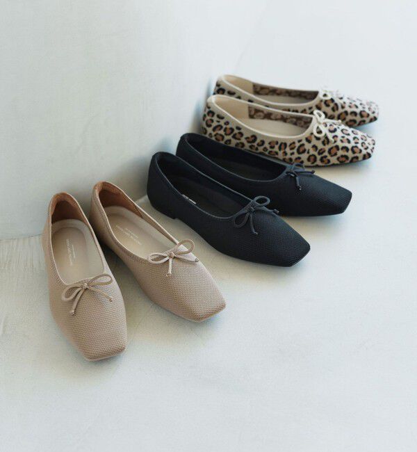 UNITED ARROWS green label relaxing「ウェルネス スクエア バレエシューズ / フラットシューズ 撥水 ウォッシャブル」|バレエシューズ|