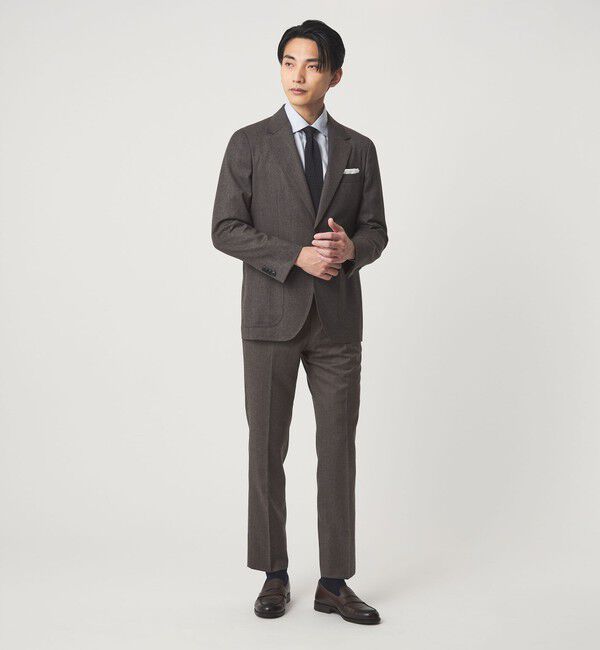 UNITED ARROWS green label relaxing「GLR CLOTH フラノ無地 アジャスター NP スラックス -ストレッチ-」|スラックス|