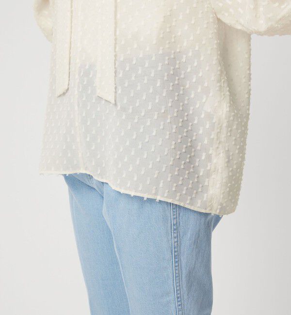 UNITED ARROWS green label relaxing「プチ リボンモチーフ ジャガード ブラウス」|シャツ・ブラウス|