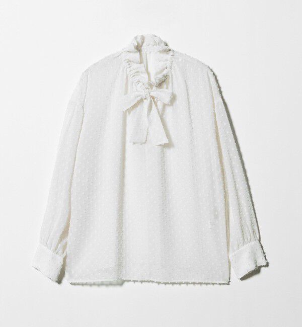 UNITED ARROWS green label relaxing「プチ リボンモチーフ ジャガード ブラウス」|シャツ・ブラウス|