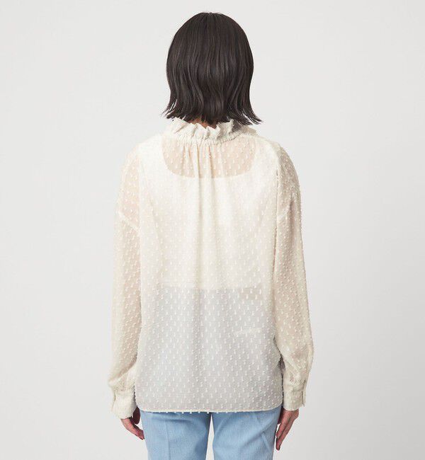 UNITED ARROWS green label relaxing「プチ リボンモチーフ ジャガード ブラウス」|シャツ・ブラウス|