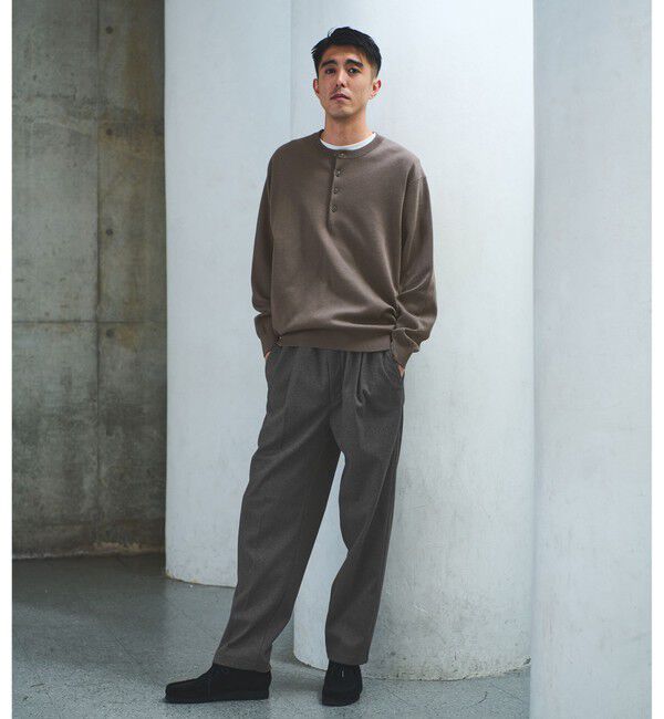 UNITED ARROWS green label relaxing「ダブルフェイス ヘンリーネック ニット」|ニット・セーター|