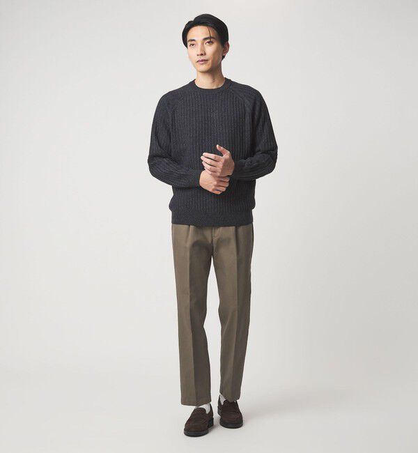 UNITED ARROWS green label relaxing「DC コットン 1プリーツ ストレート ドレスチノ パンツ」|スラックス|