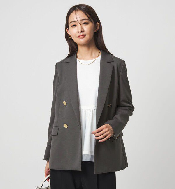 UNITED ARROWS green label relaxing「［size SHORTあり］Greed グリード ダブル ジャケット ウォッシャブル」|テーラードジャケット|