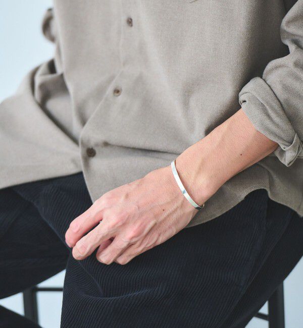 UNITED ARROWS green label relaxing「GLR フラット シルバー バングル」|ブレスレット・バングル|