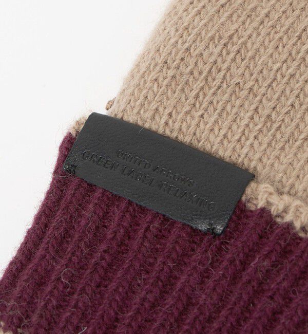 UNITED ARROWS green label relaxing「バイカラー ニット グローブ -タッチパネル対応-」|手袋|