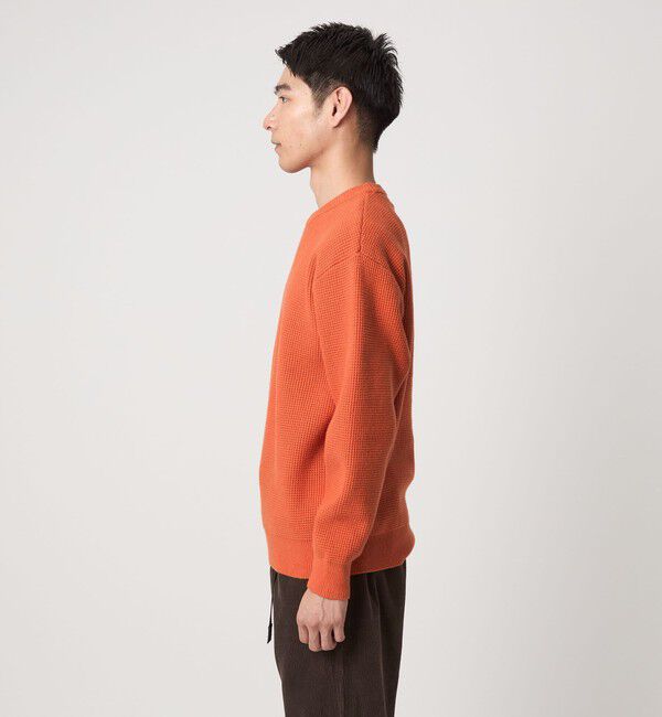 UNITED ARROWS green label relaxing「コットン ポリエステル ワッフル クルーネック ニット」|ニット・セーター|