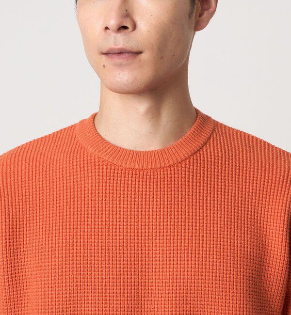 UNITED ARROWS green label relaxing「コットン ポリエステル ワッフル クルーネック ニット」|ニット・セーター|