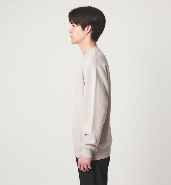 UNITED ARROWS green label relaxing「コットン シルク ミラノリブ クルーネック ニット」|ニット・セーター|