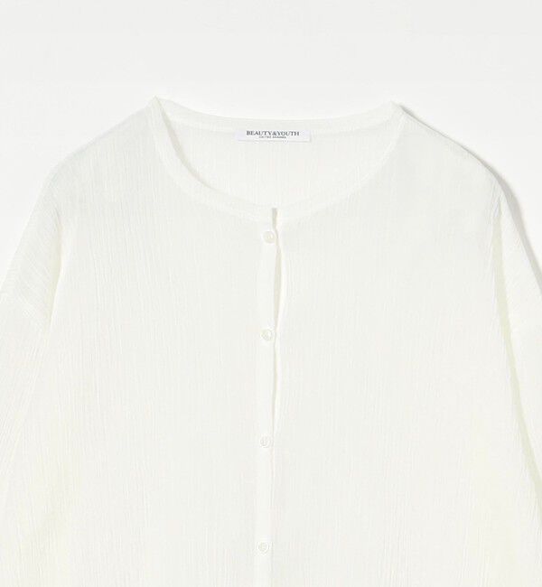 BEAUTY&YOUTH UNITED ARROWS「クレープ クルーネックカーディガン」|カーディガン|