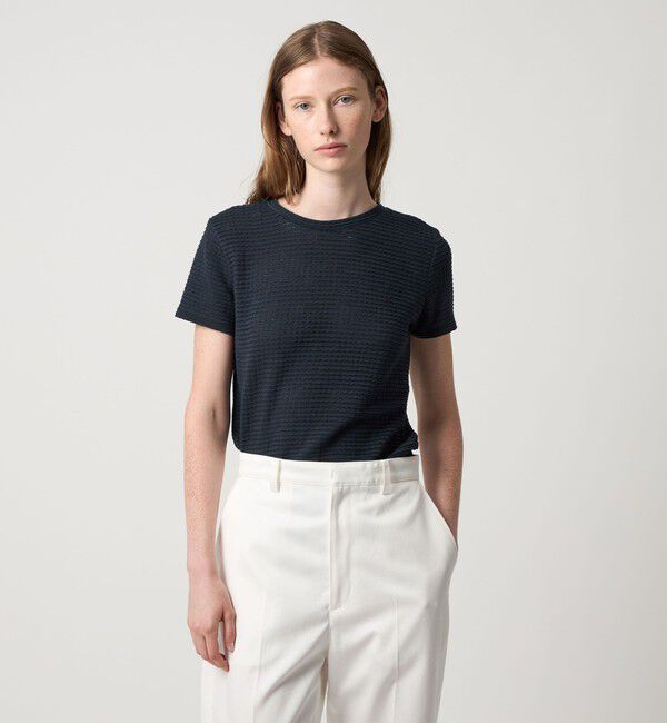 STEVEN ALAN「＜Steven Alan＞ウェイビー ジャージー ショートスリーブ Tシャツ」|Tシャツ・カットソー|NAVY