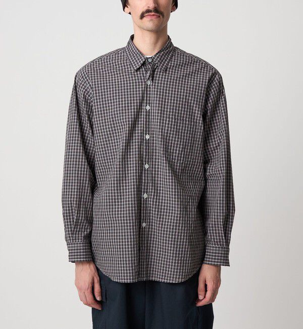 STEVEN ALAN「＜Steven Alan＞ スモーキー チェック リバースシーム シャツ LOOSE」|シャツ・ブラウス|