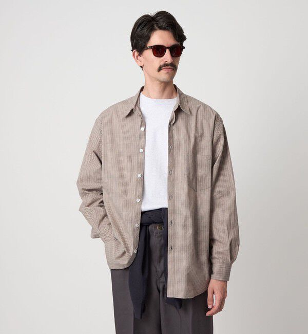 STEVEN ALAN「＜Steven Alan＞ スモーキー チェック リバースシーム シャツ LOOSE」|シャツ・ブラウス|