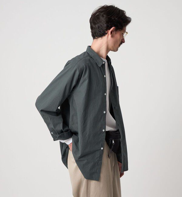 STEVEN ALAN「＜Steven Alan＞ 60 コンパクトヤーン ストライプ レギュラーカラー シャツ NARROW」|シャツ・ブラウス|