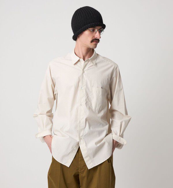 STEVEN ALAN「＜Steven Alan＞ 60 コンパクトヤーン ストライプ レギュラーカラー シャツ NARROW」|シャツ・ブラウス|