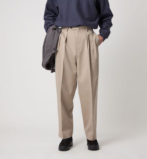 STEVEN ALAN「＜Steven Alan＞ ウエポン ニドム イン ツープリーツ ドレス トラウザーズ」|チノ|BEIGE