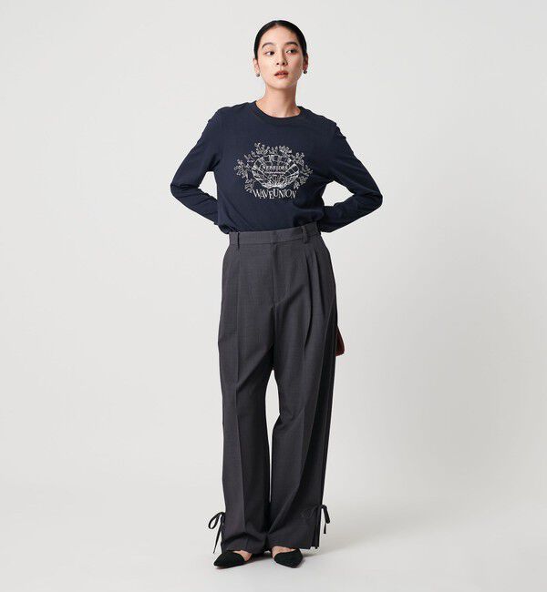 BEAUTY&YOUTH UNITED ARROWS「【別注】＜WAVE UNION＞プリントロングスリーブTシャツ」|Tシャツ・カットソー|