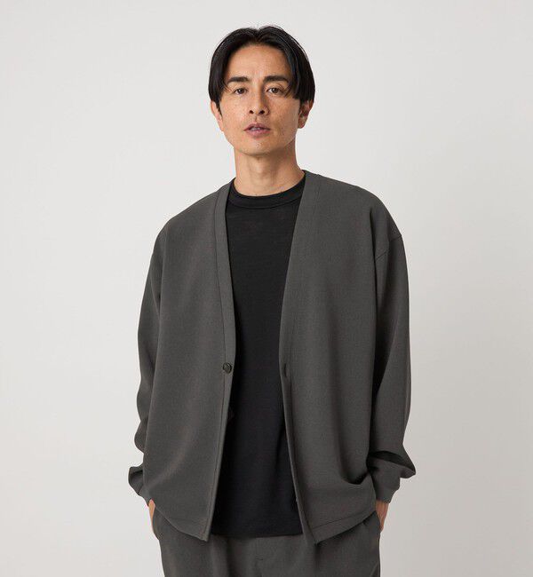 BEAUTY&YOUTH UNITED ARROWS「DUAL PACK 2.0 1B V カーディガンジャケット -セットアップ対応 ウォッシャブル マルチ機能-」|テーラードジャケット|DK.GRAY