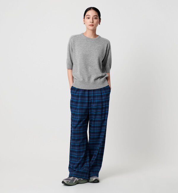 BEAUTY&YOUTH UNITED ARROWS「カシミヤ クルーネック ショートスリーブニット」|ニット・セーター|