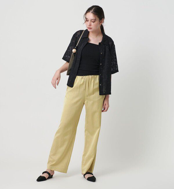 BEAUTY&YOUTH UNITED ARROWS「コットンレーヨンサテン ドローストワイドパンツ」|その他|