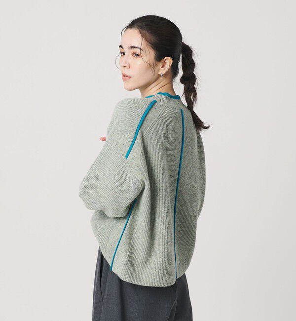 BEAUTY&YOUTH UNITED ARROWS「ネップカラーライン クルーネック ニットプルオーバー」|ニット・セーター|