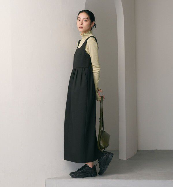 BEAUTY&YOUTH UNITED ARROWS「【WEB限定 Wardrobe DAILY MINIMAL】ウールライクメランジ スクエアネックワンピース ウォッシャブル」|ワンピース|