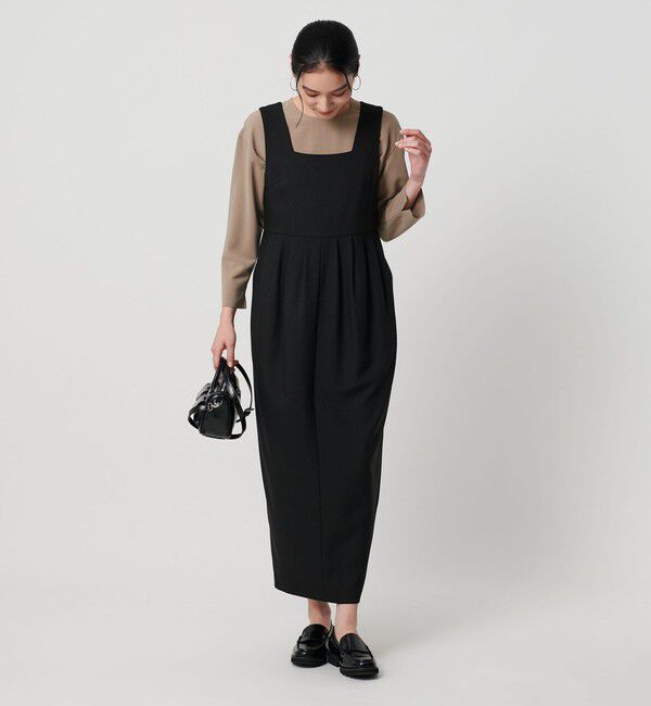 BEAUTY&YOUTH UNITED ARROWS「【WEB限定 Wardrobe DAILY MINIMAL】ウールライクメランジ スクエアネックワンピース ウォッシャブル」|ワンピース|