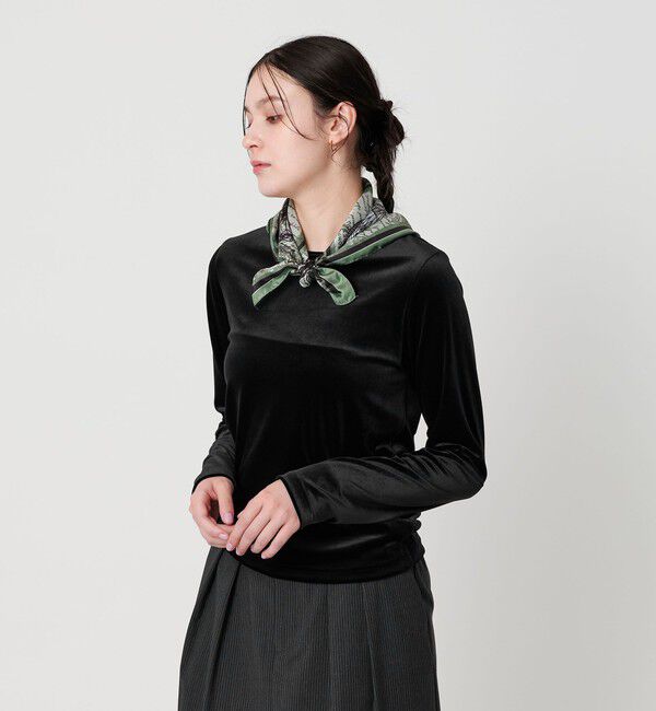 BEAUTY&YOUTH UNITED ARROWS「ポリエステルブレンド ベロアロングスリーブ Tシャツ」|Tシャツ・カットソー|